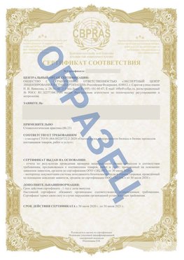 Образец Сертификат СТО 01.064.00220722.2-2020 Каменск-Уральский Сертификат СТО 01.064.00220722.2-2020 