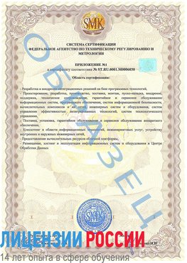 Образец сертификата соответствия (приложение) Каменск-Уральский Сертификат ISO 27001