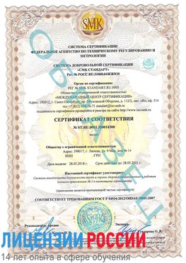 Образец сертификата соответствия Каменск-Уральский Сертификат OHSAS 18001