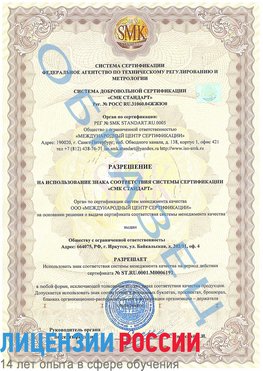 Образец разрешение Каменск-Уральский Сертификат ISO 50001